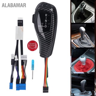 ALABAMAR ชุดฝาครอบปุ่มเปลี่ยนเกียร์ LED สีแดงสำหรับ 6 Series E63 E64 Pre-facelift 2004-2006