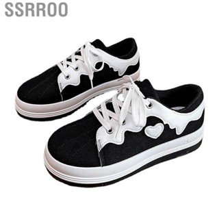 Ssrroo Women Sneaker  Elegant Heel Design Women Casual Sneakers Comfortable Flat Round Toe  for Daily Life