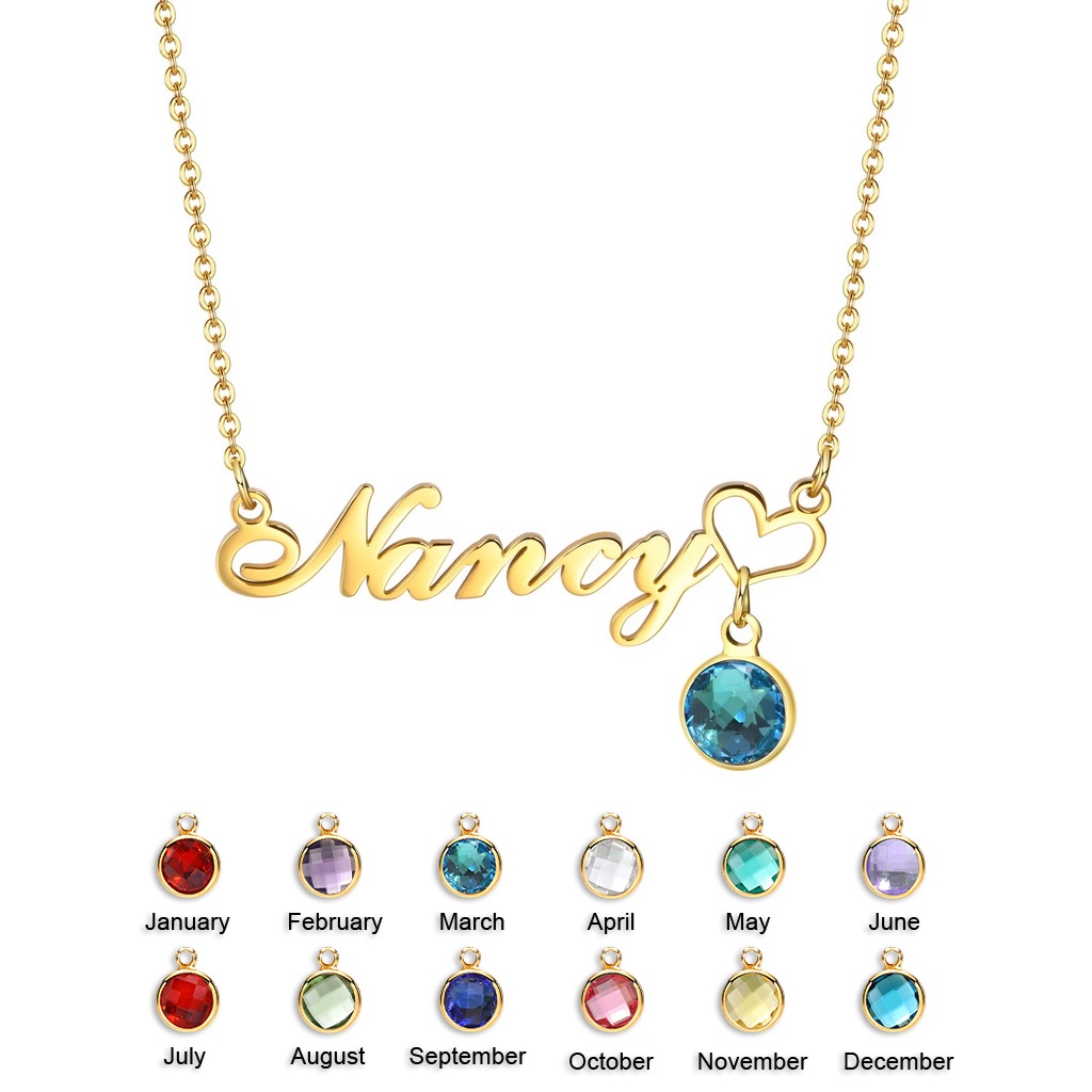 Vnox สร้อยคอทองคํา 18K พร้อมจี้รูปหัวใจ ประดับพลอยเทียม ของขวัญสําหรับเด็ก