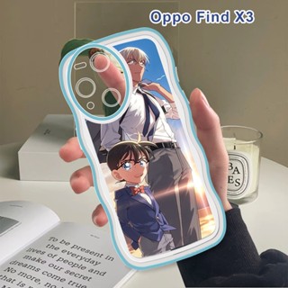 เคส OPPO Find X3 F11 F9 F7 Pro F5 Plus F5 Youth เคสโทรศัพท์มือถือแบบนิ่ม กันกระแทก กันรอยกล้อง ลายโคนัน แฟชั่น