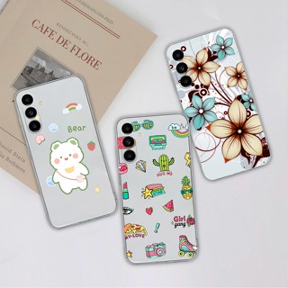 ใหม่ เคสโทรศัพท์มือถือ ซิลิโคนนิ่ม TPU ใส กันกระแทก ลายการ์ตูนเด็กผู้หญิงสุดเท่ สําหรับ Samsung Galaxy M14 5G M14 M 14