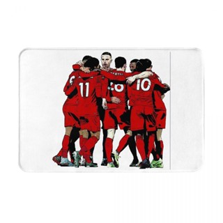 Liverpool FC พรมเช็ดเท้า ผ้าสักหลาด กันลื่น ดูดซับน้ํา แห้งเร็ว ลายทีมฟุตบอล render Man 16x24 นิ้ว สําหรับห้องน้ํา พร้อมส่ง