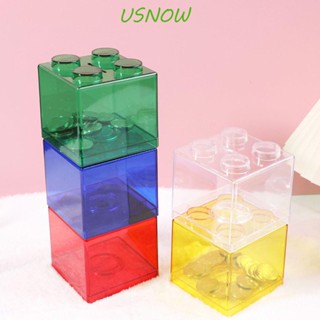 Usnow กล่องใส บล็อกตัวต่อเหรียญ หลากสี สําหรับตกแต่งบ้าน