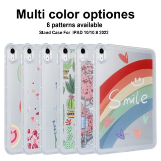 สําหรับ iPad 10.2 2021 Gen9 Gen8 Gen7 Gen6 Gen10 iPad10 iPad9 Pro 10.5 11 2020 2022 9.7 2018 2017 Air5 Air 3 4 5 เปลือก Soft TPU Case ชุดการ์ตูน Painted Flowers Clear Micro-matte เคสใสกันกระแทก