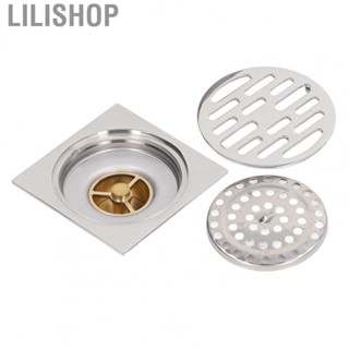 Lilishop 4 Inch Square Shower Drain Square Floor Drain High for Kitchen for Balcony