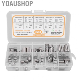 Yoaushop Thread  Nut  Fastener Wear Resistant Threaded Inserts M5 Protective High Hardness with Storage Box for Conversion