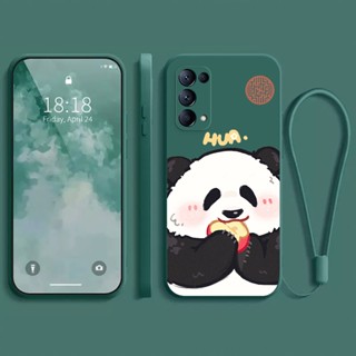 เคส oppo RENO 5  เคส กรณีโทรศัพท์นิ่มรูปแบบหมีแพนด้าโชคดี