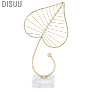 Disuu Leaf Sculpture Statue  Hollow Leaf Iron Ornaments Easy To Clean Marble Base  for Wedding for Home