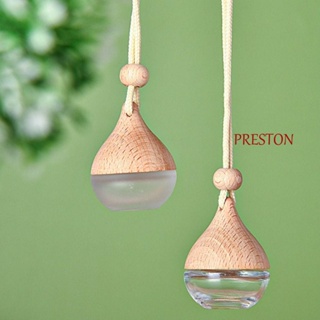 Preston จี้น้ําหอมรถยนต์ ฝาไม้ จี้ห้อยขวดเปล่า ขวดรีฟิล แต่งรถ อุปกรณ์ตกแต่ง ขวดน้ําหอม ขนาดเล็ก อโรมาเทอราพี รีฟิล ดิฟฟิวเซอร์