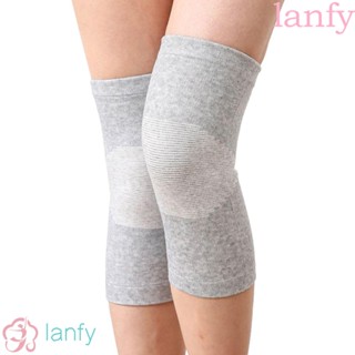 Lanfy ปลอกสวมหุ้มหัวเข่า ผ้าไนล่อน ทําความร้อนในตัว อุปกรณ์เสริม สําหรับออกกําลังกาย วิ่ง เล่นกีฬา