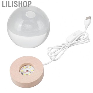 Lilishop 3D Crystal Ball Crystal Ball Night Light USB Interface for Home