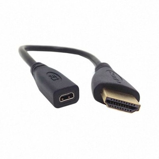 Xiwai อะแดปเตอร์ซ็อกเก็ต Micro HDMI ตัวเมีย เป็น HDMI ตัวผู้ ขนาด 20 ซม. สําหรับแท็บเล็ต โทรศัพท์มือถือ