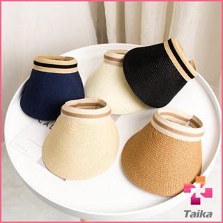 Taika หมวก​สานครึ่งหัว หมวกสานกันแดด สไตล์เกาหลี  Sun hat