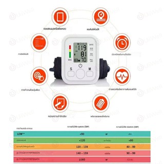 เครื่องวัดความดันโลหิต อัตโนมัติ เครื่องวัดความดันแบบพกพา USB หน้าจอดิจิตอล เครื่องวัดดัน เครื่องวัดความดันแบบพกพา