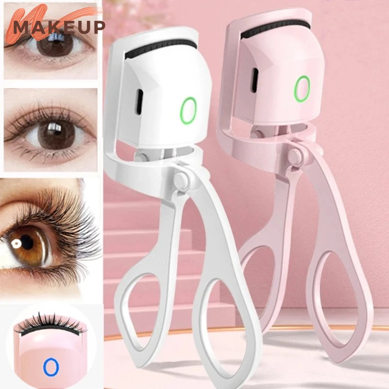 ที่ดัดขนตา แบบชาร์จ USB / เครื่องมือแต่งหน้า วงกลม ติดทนนาน / ที่ดัดขนตา พร้อมคลิปขนตา แบบพกพา ความร้อน / ที่ดัดขนตาไฟฟ้า แบบมืออาชีพ