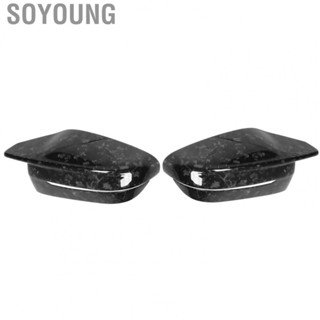 Soyoung Car Rear View Mirror Cover  UV Protection Heat Resistant Car Door Side Mirror Caps Forged Carbon Fiber  for Left Hand Drive Vehicle