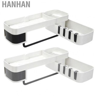 Hanhan Bathroom Corner Shelf  Rotatable Angle Multifunctional Wall Mounted Bathroom Storage Rack  for Kitchen