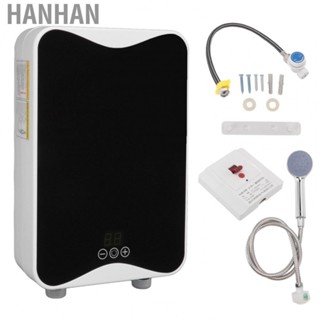 Hanhan 220V Tankless Water Heater  Electric Tankless Water Heater Safe IPX4  5500W  for Bathroom