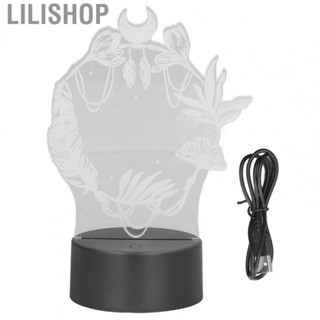 Lilishop 3D Flower  Night Light 7 Colors Touch Switch USB Power Supply Table Desk DG