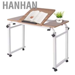 Hanhan Adjustable  Cart Mobile  Desk Overbed Writing Table with Wheels