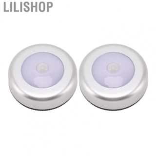Lilishop Small Sensing Lamp  Motion  Night Light Round AAA  Powered Lightweight  for Closet for Bed Bottom