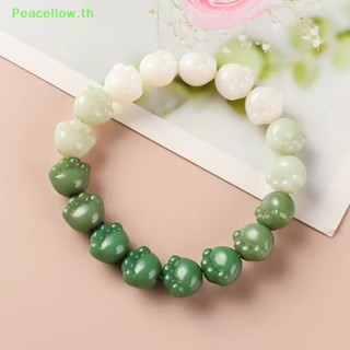 Peacellow สร้อยข้อมือ ยางยืด ประดับลูกปัดคริสตัล หินธรรมชาติ ไล่โทนสี รูปกรงเล็บแมว เหมาะกับของขวัญ สําหรับผู้หญิง