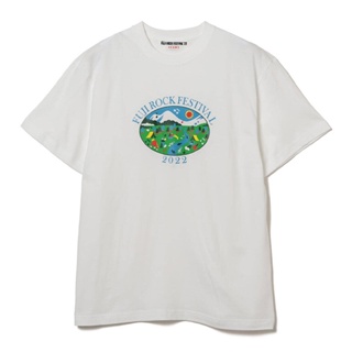 Beams X Fuji Rock 22 เสื้อยืดลําลอง ผ้าฝ้ายแท้ แขนสั้น พิมพ์ลาย Fuji Rock Festival