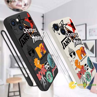 เคสโทรศัพท์มือถือแบบนิ่ม ลายอะนิเมะกราฟฟิตี้ Starbucks พร้อมสายคล้อง สําหรับ Realme 5S 5 5S 5i C17 7i C11 2021 C21Y C31 C35 C15 C21 C25 C20 C3 C12 C2 C25S C1 C25Y