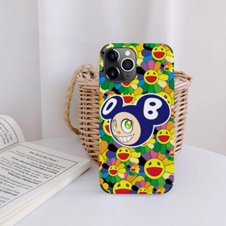 เคสโทรศัพท์มือถือ TPU แบบแข็ง พิมพ์ลายดอกทานตะวัน Takashi คุณภาพสูง สีดํา สําหรับ IPhone 14 Pro Max 13 12 11 Pro Max IPhone SE 3 6 6S 7 8 Plus X XR XS
