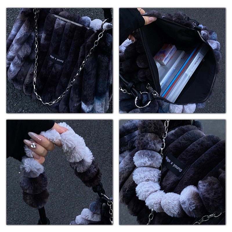 Mousoon กระเป๋าสะพายไหล่ผู้หญิง Messenger Bag กระเป๋าโท้ทตุ๊กตาความจุขนาดใหญ่