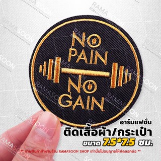 อาร์มโลโก้ NO PAIN NO GAIN