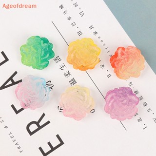 [Ageofdream] ใหม่ กิ๊บติดผมเรซิ่น ลายดอกคามิเลีย เรืองแสง 2 ชิ้น