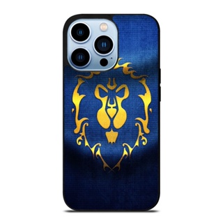 เคสโทรศัพท์มือถือ กันกระแทก ลาย World of Warcraft Alliance Wow Flage สําหรับ IPhone 14 Plus 13 Pro Max 12 Mini X