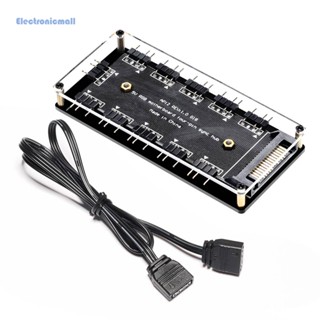 [ElectronicMall01.th] อะแดปเตอร์แยกขยาย ARGB 5V 3PIN 12V 4PIN 10 พอร์ต RGB สําหรับคอมพิวเตอร์ PC