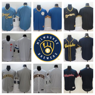 MLB Milwaukee Brewers เสื้อยืดเบสบอลบุรุษ