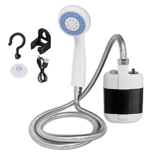 Portable outdoor shower pump, 2200mAh battery, electric, USB charging, suitable for camping, family, hiking, backpacking