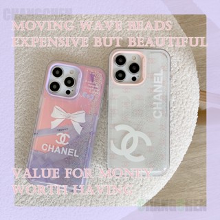 เคสป้องกันโทรศัพท์มือถือ ประดับโบว์ และลูกปัด หรูหรา สําหรับ iPhone 14 12 13 Pro Max