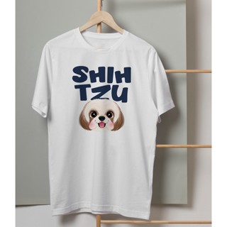 เสื้อยืดลาย น้องหมาชิสุห์ Shih tzu ผ้า Cotton  สีสันสดใส ใส่สบาย ลายน่ารักๆ