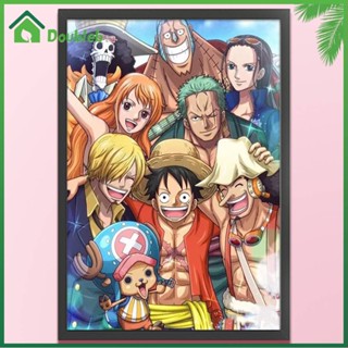 【Doub X ✮】ชุดปักครอสติช ผ้าฝ้าย 16CT พิมพ์ลาย One Piece สําหรับงานฝีมือ ✮