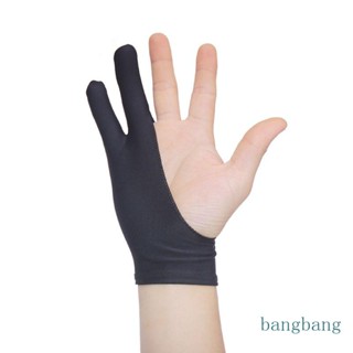 Bang ถุงมือกันเปรอะเปื้อน สีดํา 2 นิ้ว สําหรับวาดภาพ เขียนแท็บดิจิทัล