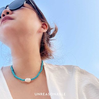 สร้อยลูกปัด มุกน้ำจืด ฟ้า Unreasonable Accessories UA0866-01