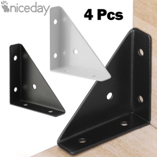 #NICEDAY-Corner Brackets Black/White Heavy Triangular Reinforcement 1.5mm Thickness