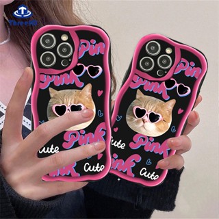 เคสโทรศัพท์มือถือแบบนิ่ม กันกระแทก ลายการ์ตูนแมวน่ารัก 3D ขอบโค้ง สีวาว สําหรับ iPhone 15 14 13 12 11 Pro Max SE2020 X Xr Xs Max 8 7 6 6s Plus