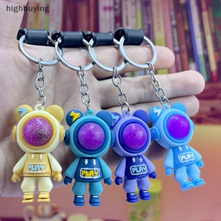 [highbuying] พวงกุญแจ จี้ PVC รูปหมีน่ารัก หลากสี แฮนด์เมด DIY สําหรับผู้หญิง พร้อมส่ง