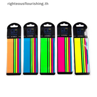 Righteousflourishs.th ใหม่ กระดาษโน้ตมีกาว เรืองแสง สีโปร่งใส 100 ชิ้น