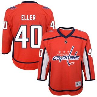 เสื้อยืดแขนยาว พิมพ์ลาย NHL Washington Capitals Home Jersey Lars Eller Hockey พลัสไซซ์