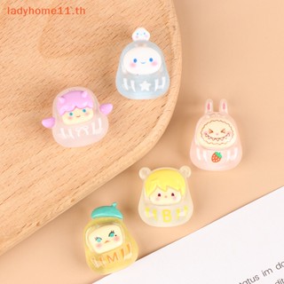 Onelady จี้ตุ๊กตาเรซิ่น รูปผลไม้น่ารัก เรืองแสง DIY 5 ชิ้น