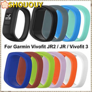 SHOUOUY สายนาฬิกาข้อมือซิลิโคน แบบเปลี่ยน สําหรับ Garmin Vivofit JR 2 Vivofit 3