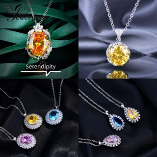 Jewelrypalace สร้อยคอเงิน 925 จี้ไพลิน เครื่องประดับหรูหรา สําหรับผู้หญิง M108