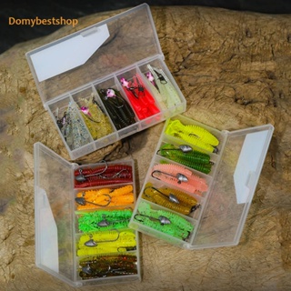 [Domybestshop.th] เหยื่อตกปลา 1 ชุด พร้อมกล่องใส่เหยื่อตกปลา 5 ช่อง สําหรับ Sea Pesca